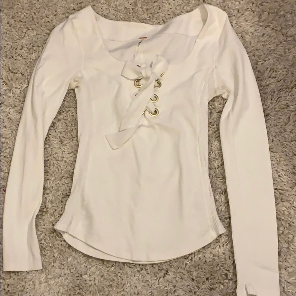 Free people tie front shirt